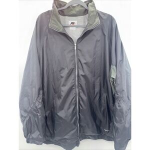 Nike Vintage Jacket Full Zip Windbreaker Men's Size XL Olive Green VTG 90's